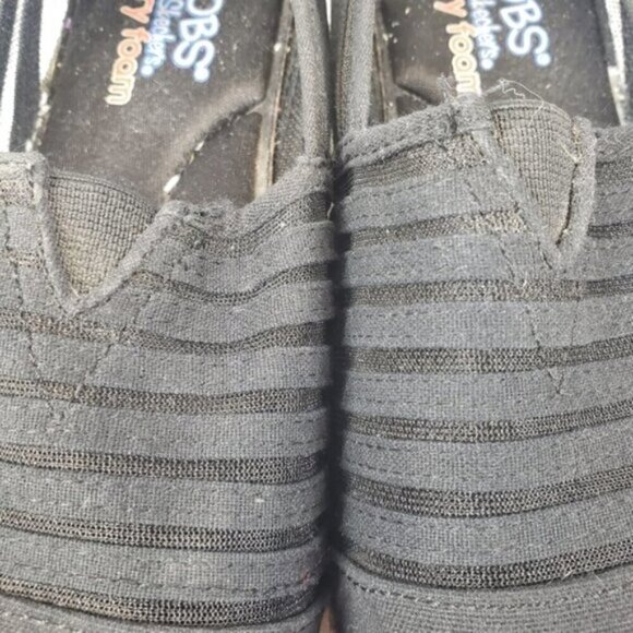 Bobs from Skechers Black Slip On Espadrille Platform Shoes Size 8 - Picture 10 of 15